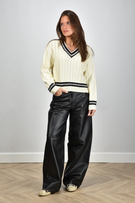 Golden Goose trui GWP02120.P001912.11782 heritage white dark blue