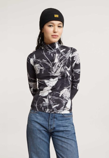 G-Star RAW Printed Mock Slim Longsleeve