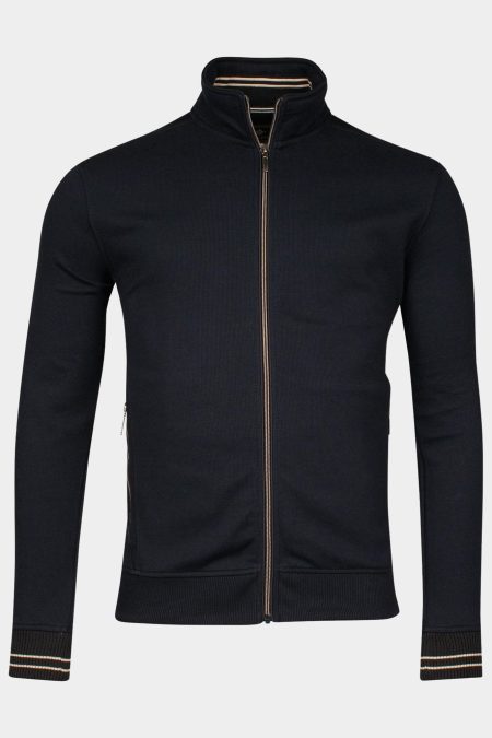 Baileys Vest Blauw Sweat Cardigan Zip Honeycomb 512259/60