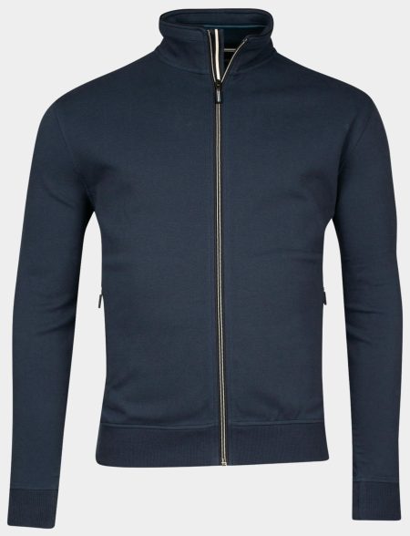 Baileys Vest Blauw Sweat Cardigan Zip Fine Piqu 512292/69