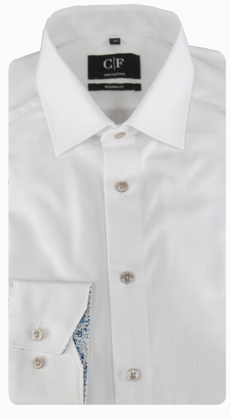 Commander Business hemd lange mouw Wit Cityhemd Modern Fit 1/1 Arm 213013011/106