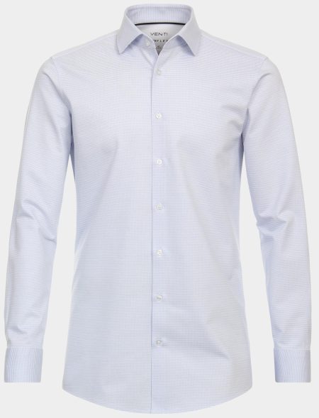 Venti Business hemd lange mouw Blauw Kent Modern Fit 144226200/100