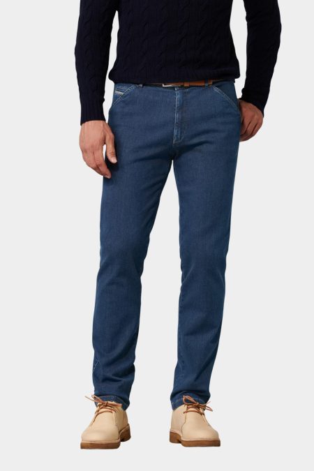 Meyer Flatfront Jeans Blauw CHICAGO Art.2-4547 3322454700/45