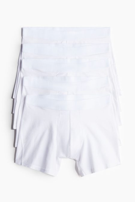 H & M - Set van 5 Xtra Life™ boxershorts - Mid trunk - Wit