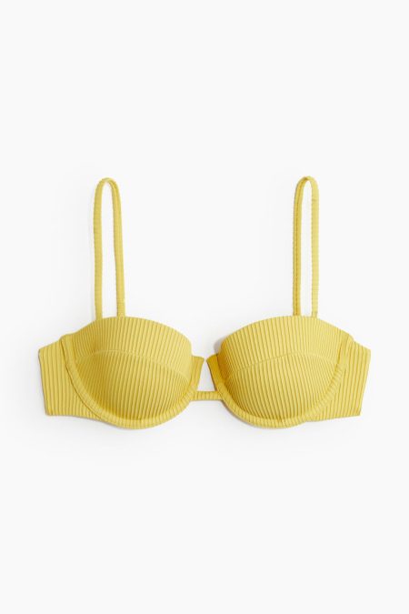 H & M - Padded balconettebikinitop - Geel