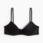 H & M - Kanten push-up demi-bh - Zwart