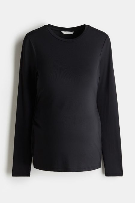 H & M - MAMA Top van microvezel - Zwart