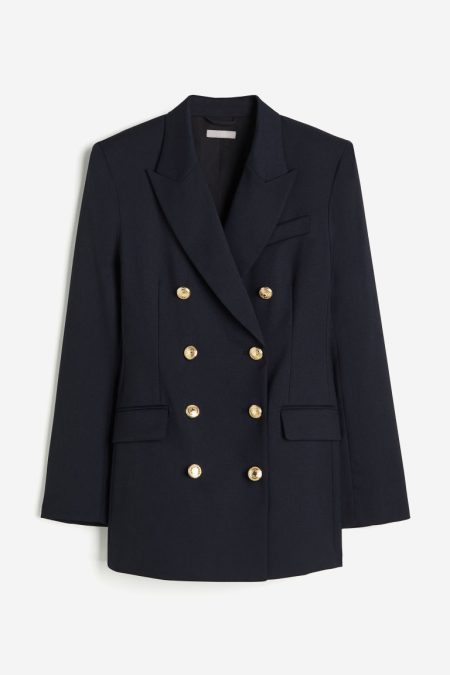 H & M - Double-breasted blazer - Blauw