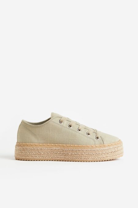 H & M - Espadrillesneakers - Groen