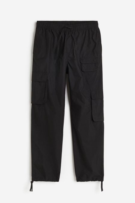 H & M - Utilitybroek - Relaxed Fit - Zwart