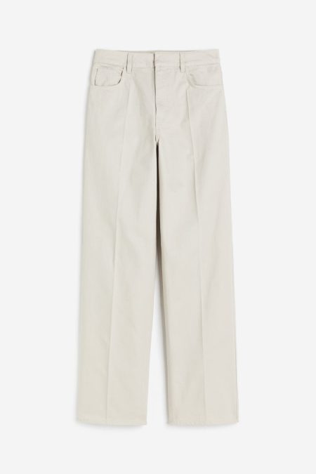 H & M - Rechte broek van twill - Beige