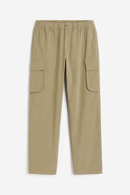 H & M - Utilitybroek - Regular Fit - Groen