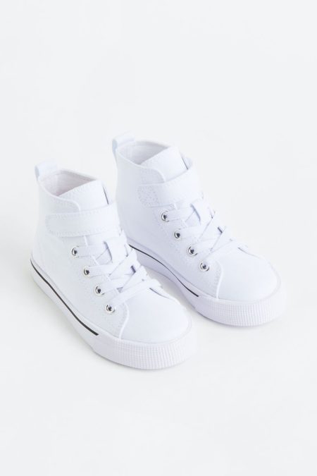 H & M - Hoge sneakers van canvas - Wit