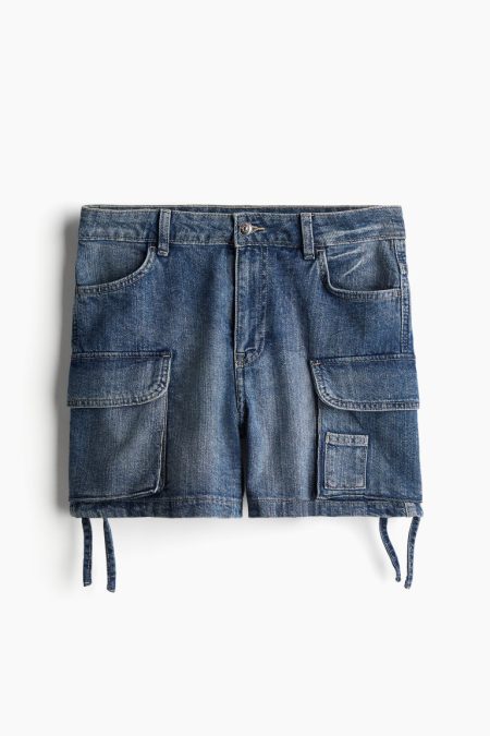 H & M - Regular Denim utilityshort - Blauw