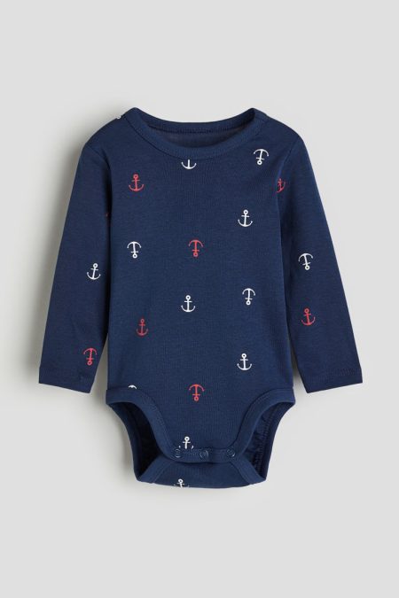 H & M - Romper met lange mouwen - Blauw