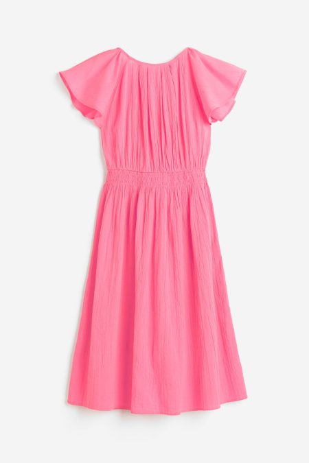 H & M - Jurk van crinklekatoen - Roze