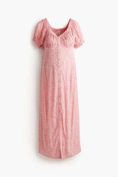 H & M - MAMA Off-the-shoulderjurk - Roze