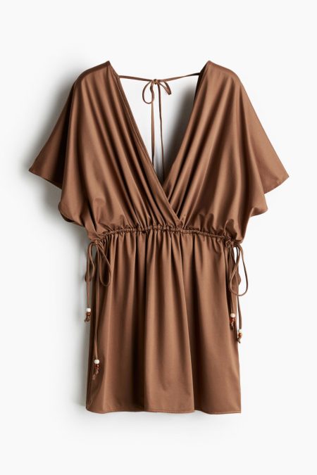 H & M - Strandjurk met V-hals - Beige