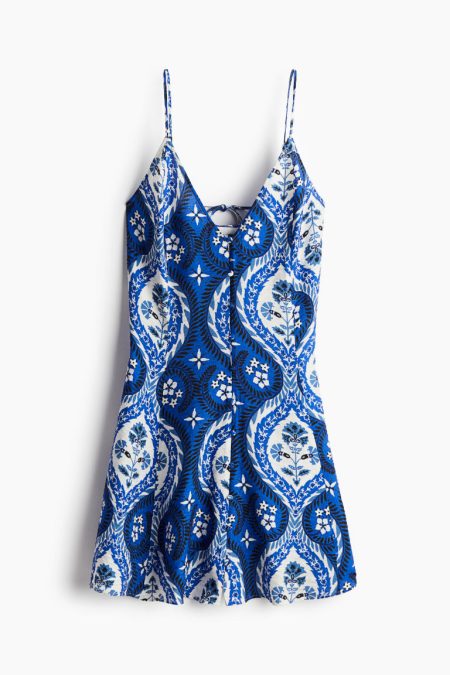 H & M - Strappy A-linejurk - Blauw