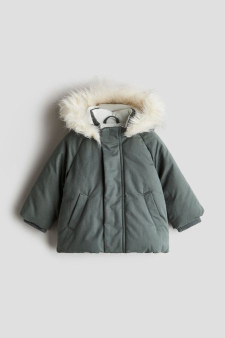 H & M - Gewatteerde parka - Groen