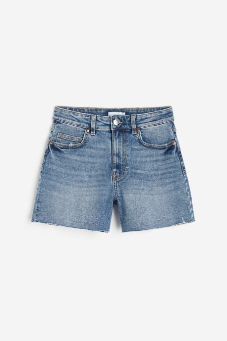 H & M - Denim short - High waist - Blauw