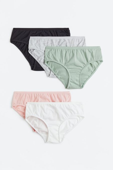 H & M - Set van 5 slips - Groen