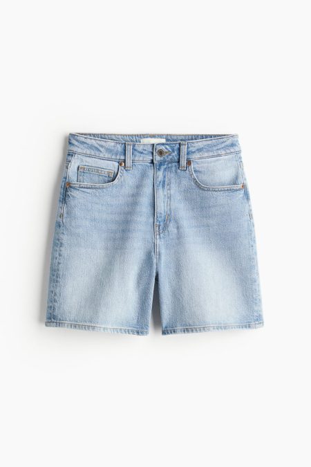 H & M - Denim short - High waist - Blauw