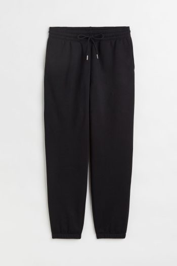 H & M - Sweatpants van katoenmix - Zwart