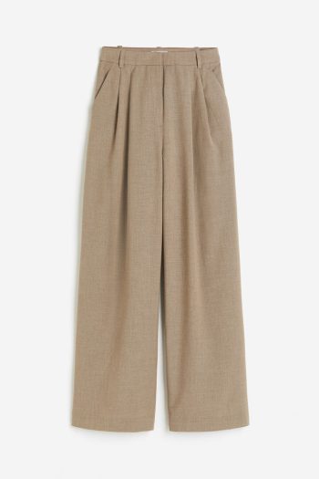 H & M - Wijde broek - Beige