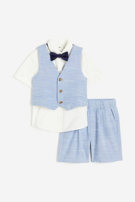 H & M - Vierdelige geklede set - Blauw