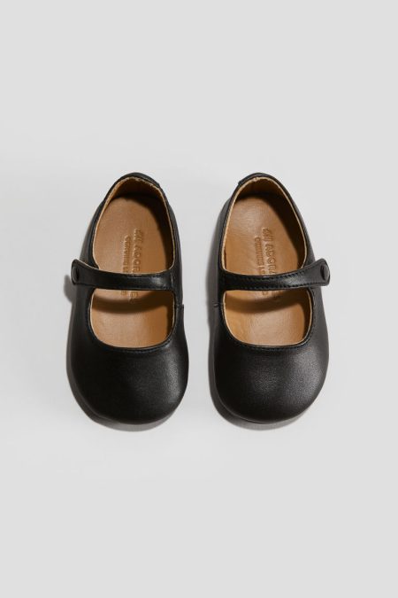 H & M - Leren Mary Janes - Zwart