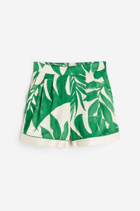 H & M - Satijnen pull-on short - Groen