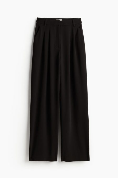 H & M - Wijde broek - Zwart