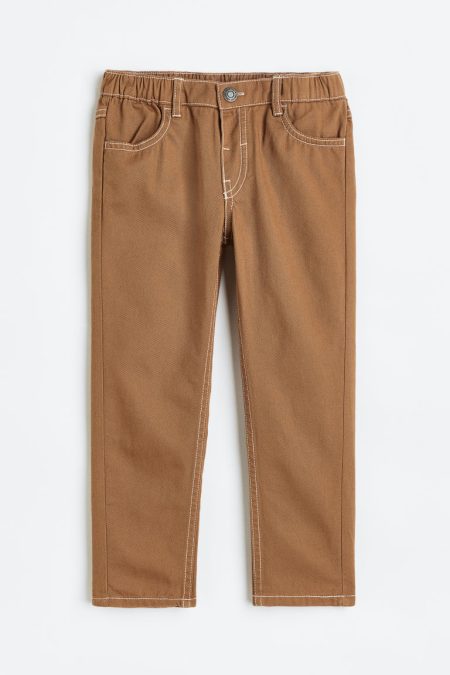 H & M - Broek - Relaxed Tapered Fit - Beige