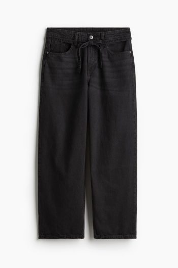 H & M - Super Baggy Low Jeans - Zwart