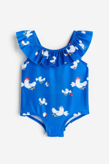 H & M - Badpak met volant - Blauw