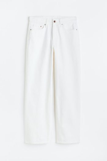 H & M - 90's Baggy Low Jeans - Wit