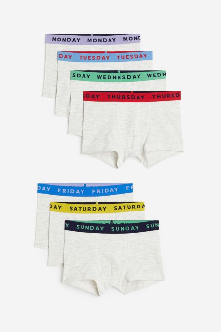 H & M - Set van 7 boxershorts - Grijs