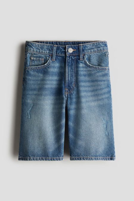 H & M - Denim short - Loose Fit - Blauw