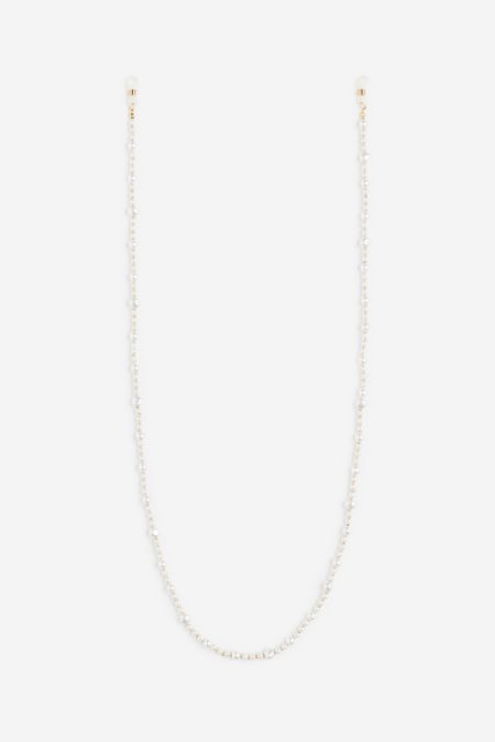 H & M - Brilketting met kralen - Wit