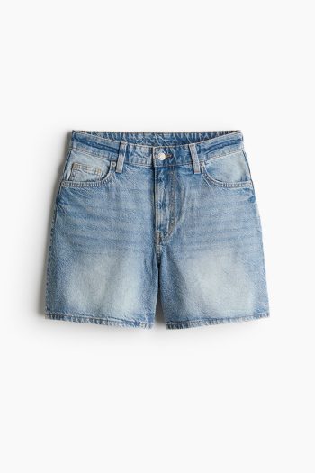 H & M - Denim bermudashort - High waist - Blauw