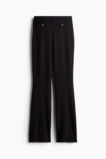 H & M - Flared legging met knopen - Zwart