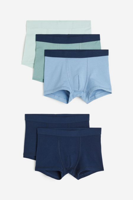 H & M - Set van 5 boxershorts - Groen