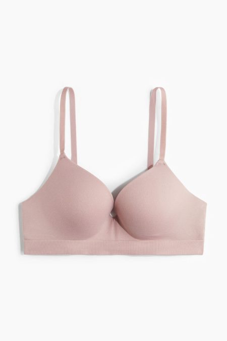 H & M - Seamless push-up bh - Roze