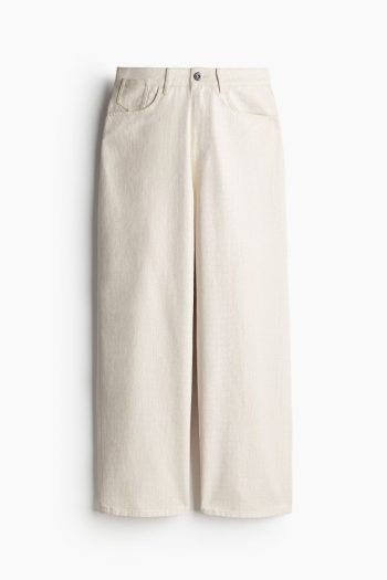 H & M - Twill broek met dessin - Beige