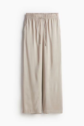 H & M - Wijde pull-on broek - Bruin