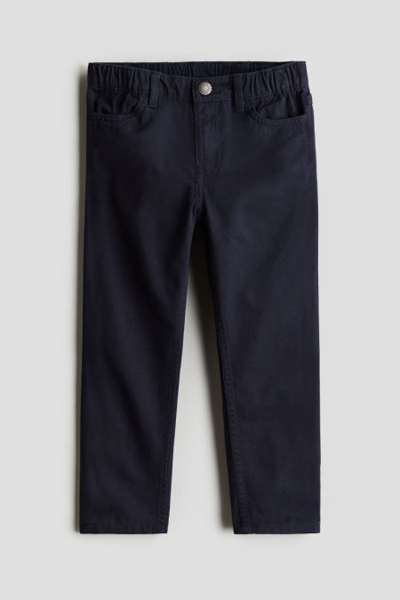 H & M - Broek - Relaxed Tapered Fit - Blauw