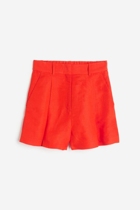 H & M - Bermudashort van linnenmix - Rood