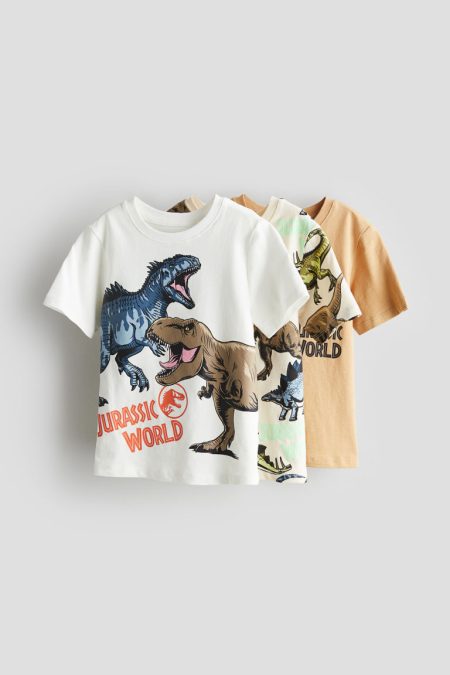 H & M - Set van 3 T-shirts met print - Wit