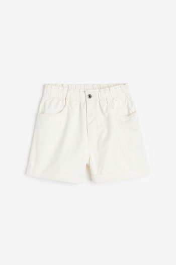 H & M - Short - High waist - Wit